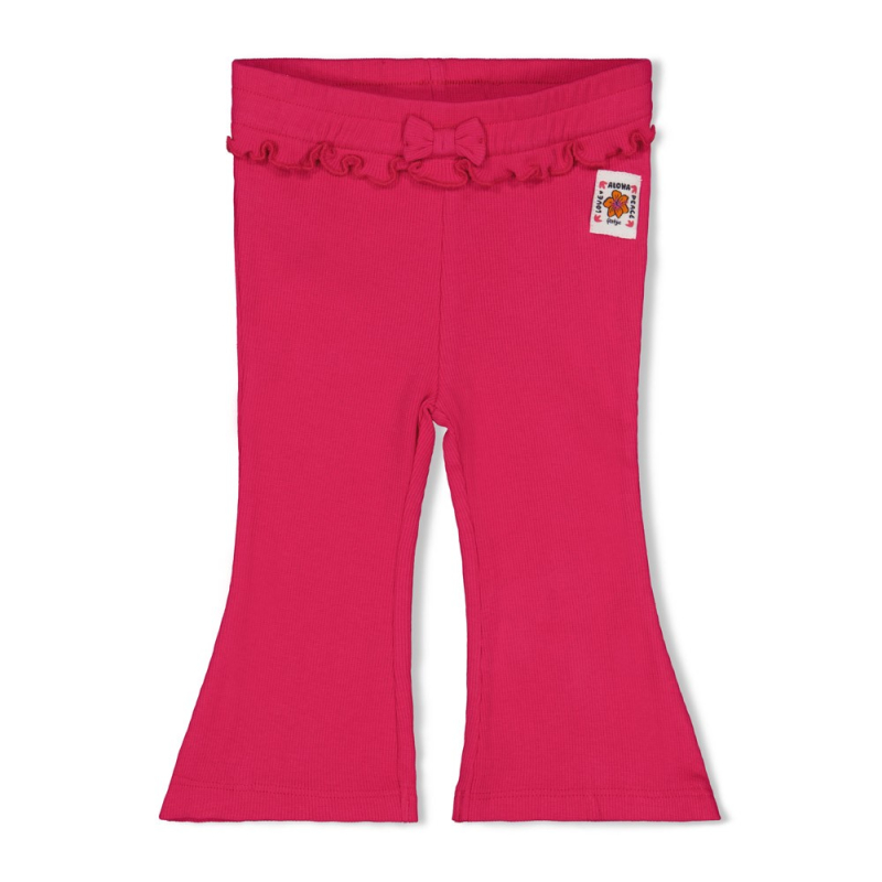Flare broek rib - Love Peace Aloha