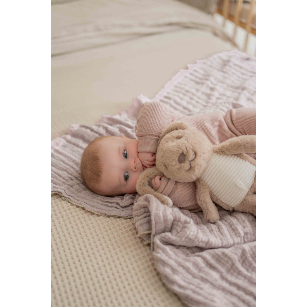 Oplaadbare hartslag knuffel - Milo Bruin