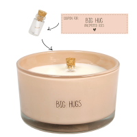 Flessenpost kaars - Big hugs - Green Tea Time