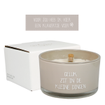 Flessenpost kaars - Geluk zit in de kleine dingen - Fig's Delight