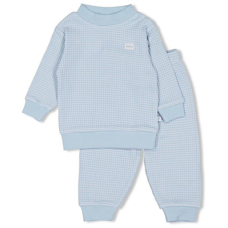 Wafel pyjama - Baby blauw 